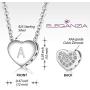 ELEGANZIA Initial Necklaces Heart Necklaces For Women 26 Letter Necklace For Women Jewelry For Teen Girls Heart Necklace For Girls Sterling Silver A-Z Initial Letter Pendant Necklace Girls Jewelry