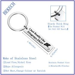 BEKECH Stingrays Keychain I Just Really Like Stingrays Okay Stingrays Jewelry Manta Ray Keychain Ocean Sea Jewelry Ocean Style Key Ring Gift for Stingrays Lovers