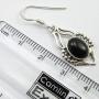 SilverStarJewel Black Onyx Earrings 1.4'' Solid Sterling Silver Fashion Gemstone