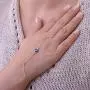 YienDoo Fashion Gold Evil Eye Bracelet Finger Chain Hand Harness Exquisite Blue Evil Eye Slave Bracelet Jewelry for Women and Girls