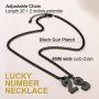 GOLDCHIC JEWELRY Number Necklace, Customized Unisex Boys Mens Stainless Steel Baseball Cross Necklace/Soccer/Football/Basketball Necklace with Chain 22”+2'' Extender,Sports Fan Gift