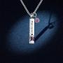 YSAHan Stainless Steel Cube Bar Urn Necklace Rectangle Pendant 12 Birthstone Cremation Memorial Jewelry for Women Filler Kit
