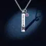 YSAHan Stainless Steel Cube Bar Urn Necklace Rectangle Pendant 12 Birthstone Cremation Memorial Jewelry for Women Filler Kit