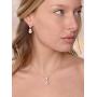 Mariell 14K Rose Gold Plated CZ Teardrop Bridal Necklace and Earring Set for Weddings, Bridesmaids & Prom