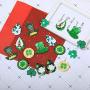 Honsny 24 Pairs St Patrick’s Day Easter Faux Leather Earrings Set Irish Shamrock Clover Green Hat Easter Egg Rabbit Teardrop Earrings for Women Drop Dangle Earrings Jewelry