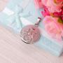 Majitangcun Round Healing Crystal Necklace Chakra Gemstone Amulet Lucky Cat Charm Meditation Reiki Stone Jewelry with Stainless Steel Chain Gift Box