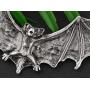 Alilang Frightening Halloween Enamel Paint Flying Bat Metal Chain Pendant Necklace