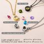 GoldChic Jewelry 7pcs Interchangeable Bezel-Set Necklace for Women Girl Gift Jewelry,Cubic Zirconia Necklace, Bezel Necklace with Gift Box