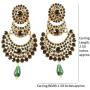 Touchstone Indian bollywood crystals Chand bali designer jewelry earrings in gold tone for women