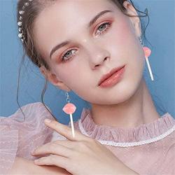 DAMLENG 5 Pairs Cute Resin Round Lollipop Drop Earring Handmade Candy Color Simulation Food Dangle Earring for Women Girl Funny Cartoon Friendship Jewelry