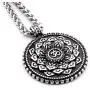 GUNGNEER Ohm Mandala Necklace Lotus Pendant Stainless Steel Meditation Strength Amulet Om Jewelry Gift Men Women GUNGNEER Ohm Mandala Necklace Lotus Pendant Stainless Steel Meditation Strength Amulet Om Jewelry Gift Men Women