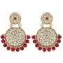 MUCH-MORE Indian Traditional Kundan Bridal Necklace Pearl & Colored Beads Bollywood Style Set for Women MUCH-MORE Indian Traditional Kundan Bridal Necklace Pearl & Colored Beads Bollywood Style Set for Women