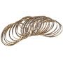 Lux Accessories Flower Mixed Metal Aztec Multi Bangle Set