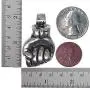 Raised Clenched Fist Solidarity Strength Defiance Resistance Salute Protest St Anger Hip Hop Brotherhood Sisterhood Jewelry Pewter Mens Pendant Necklace Charm Protection Amulet men Silver Ball Chain