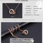 Showfay Necklace for Women, Roman Numeral Circle Necklace Suitable for Daily Life, at Work, or Party, Retro Women Necklace with Cubic Zirconia for Valentine’s Day/Holiday/Festival Gift