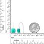 Gem Stone King 925 Sterling Silver Amazonite Earrings For Women (8.75 Cttw Cabochon Square Cut 10MM)