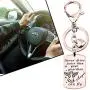 WUSUANED Never Drive Faster Than Your Guardian Angel Can Fly Keychain Bracelet New Driver Gift Sweet 16 Gift
