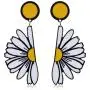 D.Rosse Fashion Unique Funny Lightweight Acrylic Big Daisy Flower Dangle Drop Earrings for Women Girls 70s 80s 90s Statement Sunflower Jewelry Gifts