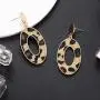 HEIDKRUEGER Leopard Drop Earrings Geometric Faux Leather Hoop Dangle Earring Statement Animal Print Stud Earring for Women HEIDKRUEGER Leopard Drop Earrings Geometric Faux Leather Hoop Dangle Earring Statement Animal Print Stud Earring for Women