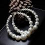 GreenTail Pearl Hoop Earrings for Women Lightweight Pearl Drop Earrings