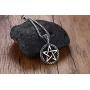 VNOX Stainless Steel Pentagram Pendant Necklace for Men Women Wiccan Jewelry