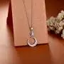 AOBOCO Personalized Love You to The Moon and Back Necklace Name Custom Letter Celestial Sun/Crescent Moon Star Pendant Crystal from Austria Gift for Women Mom Girls Daughter