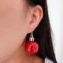 Gifts Ornament Dangle Earrings For Women Girls Christmas Red Ball Alloy RareLove Gifts Ornament Dangle Earrings For Women Girls Christmas Red Ball Alloy RareLove