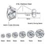 6 Pairs Stud Earrings Set, Hypoallergenic Cubic Zirconia Earrings 316L Stainless Steel CZ Earrings 3-8mm