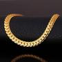 U7 Men Women 18K Gold Plated Necklace with Gift Box 18KGP Stamp Hip Hop Jewelry 4 Colors 6MM-9MM Wide Snake Curb Link Chain,Length 18 Inch-32 Inch,Custom Text Engravable