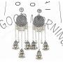 6 Pairs/Set Indian Jhumka Jhumki Ethnic Dangle Earring Sets for Women Vintage Silver Gold Long Tassel Bell Drop Earrings Boho Jewelry