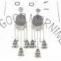 6 Pairs/Set Indian Jhumka Jhumki Ethnic Dangle Earring Sets for Women Vintage Silver Gold Long Tassel Bell Drop Earrings Boho Jewelry