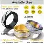 ChainsPro Men/Women 8MM Durable Spinner Ring, Can Custom, Sparkly Smooth-Finished, Size #7-#12, Stainless Steel/18K Gold Plated (Send Gift Box) ChainsPro Men/Women 8MM Durable Spinner Ring, Can Custom, Sparkly Smooth-Finished, Size #7-#12, Stainless Steel/18K Gold Plated (Send Gift Box)