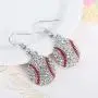 Baseball Pendant Necklace & Dangle Earrings Jewelry Set Sport Clear Crystal Fashion Jewelry (Silver earrings+necklace) Baseball Pendant Necklace & Dangle Earrings Jewelry Set Sport Clear Crystal Fashion Jewelry (Silver earrings+necklace)