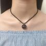 Jovivi Unique Design Glass Universe Ball Necklace Galaxy Planet Pendant Nebula Ribbon Vortex Cosmos Series
