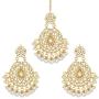 Aheli Stunning Indian Traditional Maang Tikka Earrings Set for Women Bollywood Ethnic Party Wear Fashion Jewelry for Women