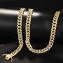 Bling Iced Out Diamond Cuban Link Chain Hip Hop Silver Gold Chunky Chains and Bracelets for Men Women 16 18 20 24 / 7 8 9 Inches