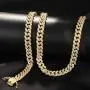 Bling Iced Out Diamond Cuban Link Chain Hip Hop Silver Gold Chunky Chains and Bracelets for Men Women 16 18 20 24 / 7 8 9 Inches