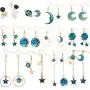 12 Pairs Moon Star Earrings Dangle Earth Planet Asymmetrical Drop Earrings Astronaut Stud Earrings Jewelry for Women Girls 12 Pairs Moon Star Earrings Dangle Earth Planet Asymmetrical Drop Earrings Astronaut Stud Earrings Jewelry for Women Girls