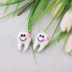 SEIRAA Cute Tooth Dangle Earrings Dentist Jewelry 2020 Graduation Gift for DH
