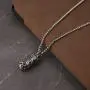 HZMAN Tibetan Buddhism Meditation Stainless Steel Pendant Commemorative Cremation Ashes Pill Cylinder Container Necklace 22+2 Inch Chain