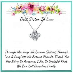 Onepurposegifts Sister in Law Gifts, Sisters in Law Gift Necklace, Sister in Law Birthday Gift, Sister in Law Jewelry