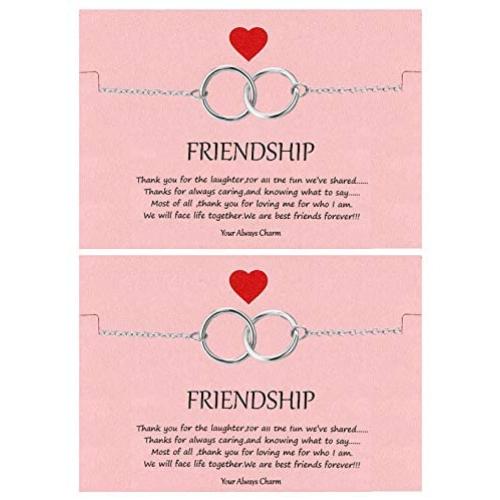 Your Always Charm Double Heart Infinity Knot of Friendship Bracelets