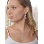 Mariell Silver Platinum Plated Cubic Zirconia Wedding Necklace & Earrings Bridal Jewelry Set for Brides
