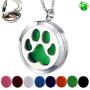 Popeoiuh Aromatherapy Essential Oil Diffuser Stainless Steel Necklace Set with Magnetic Locket Pendant 24'' Chain Popeoiuh Aromatherapy Essential Oil Diffuser Stainless Steel Necklace Set with Magnetic Locket Pendant 24'' Chain