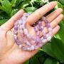 Adabele 1pc Natural 7 inch 7.5 inch Gemstone Bracelet Stretchy Chakra Gems Stones 7-10mm Free Form Beads Healing Crystals Engergy Quartz Jewelry Women Girls Birthday Gift