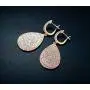 Barzel 18K Rose Gold Plated or White Gold Plated Pave Cubic Zirconia Teardrop Dangling Earrings Barzel 18K Rose Gold Plated or White Gold Plated Pave Cubic Zirconia Teardrop Dangling Earrings