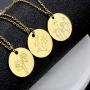 Personalized Gifts for Her Women Daughter Mom Sister Best Friend Special Edition Floral Bouquet 18K Gold Necklace Cute Dainty Pendant Stainless Steel Jewelry
