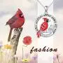 Red Cardinal Necklace Memorial Gift S925 Sterling Silver for Women When Cardinals Appear Angels Are Near Necklace Jewelry for Girls