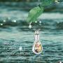 XIUDA Teardrop Urn Necklace for Ashes Crystal Waterdrop Cremation Necklace for Ashes Memorial Ashes Jewelry Pendant for Women