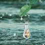 XIUDA Teardrop Urn Necklace for Ashes Crystal Waterdrop Cremation Necklace for Ashes Memorial Ashes Jewelry Pendant for Women